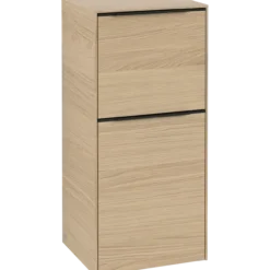 V&b subway 3.0 sideskap 40x86 venstre nordic oak håndtak i volcano black