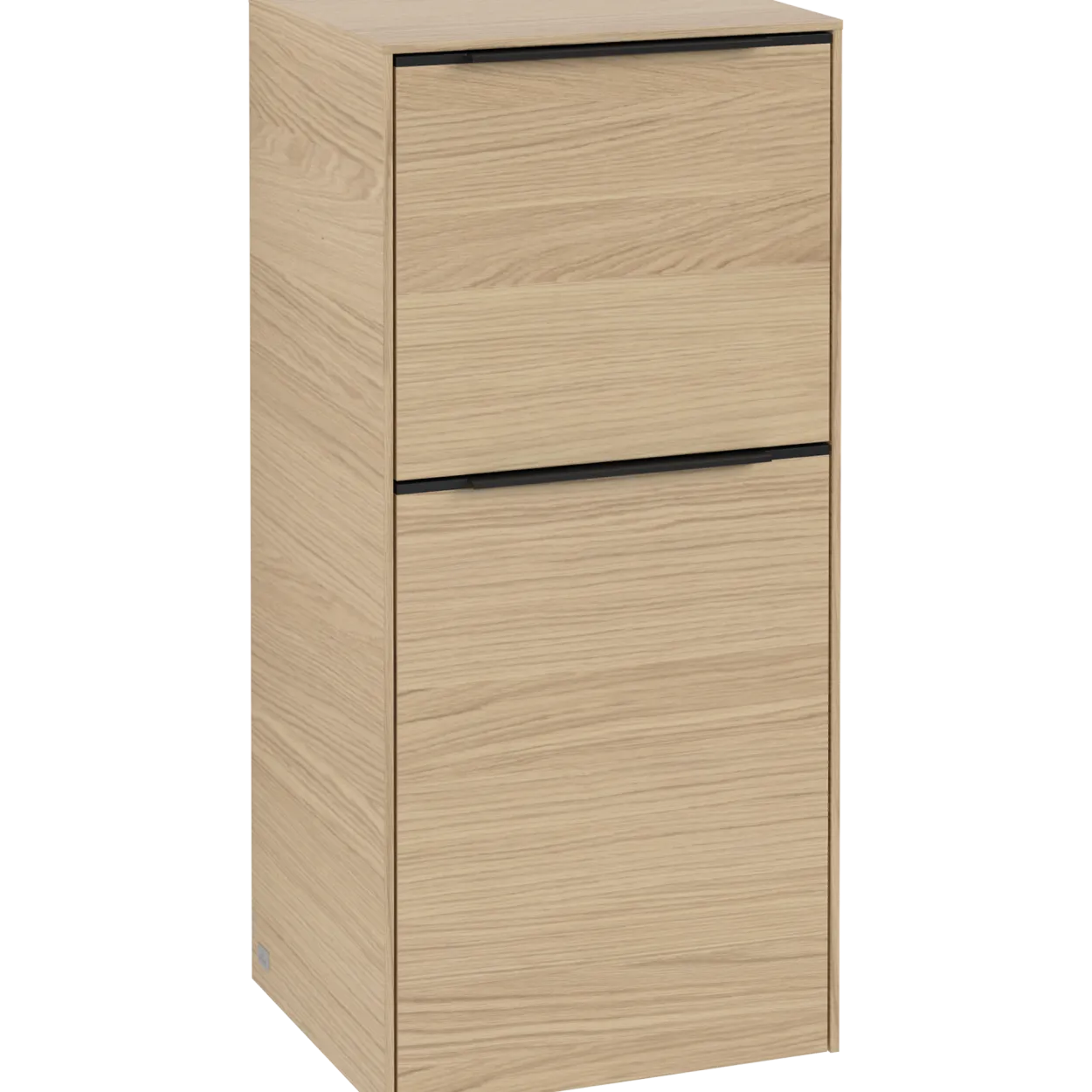 V&b subway 3.0 sideskap 40x86 venstre nordic oak håndtak i volcano black