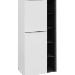 V&b subway 3.0 sideskap 57x120 venstre pure white håndtak i krom