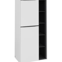 V&b subway 3.0 sideskap 57x120 venstre pure white håndtak i volcano black