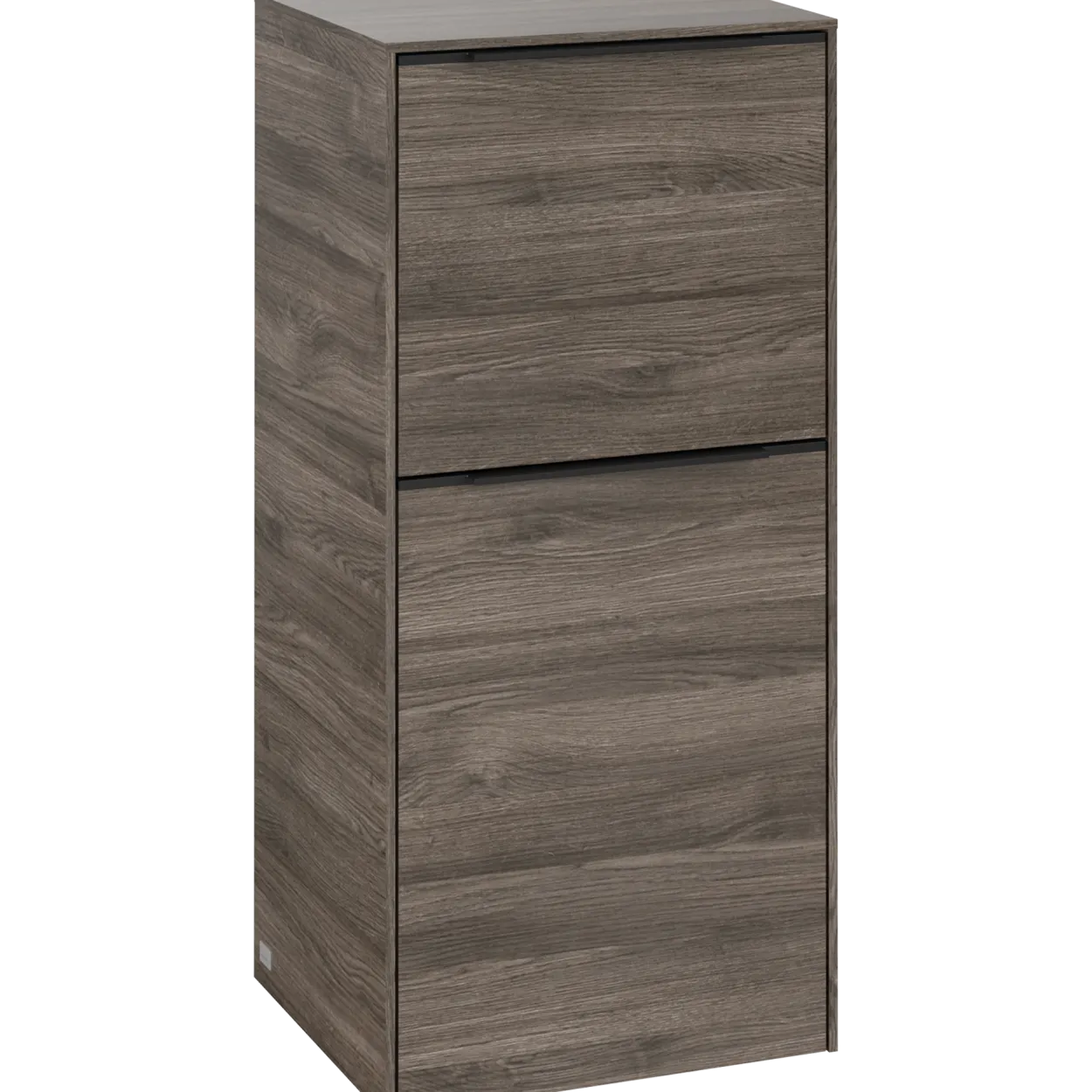 V&b subway 3.0 sideskap 40x86 venstre stone oak håndtak i volcano black