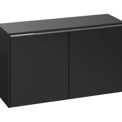 V&b subway 3.0 sideskap 80x42 volcano black håndtak i krom