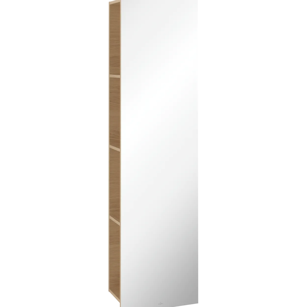 V&b subway 3.0 speilhylle 40x171 venstre nordic oak håndtak i krom