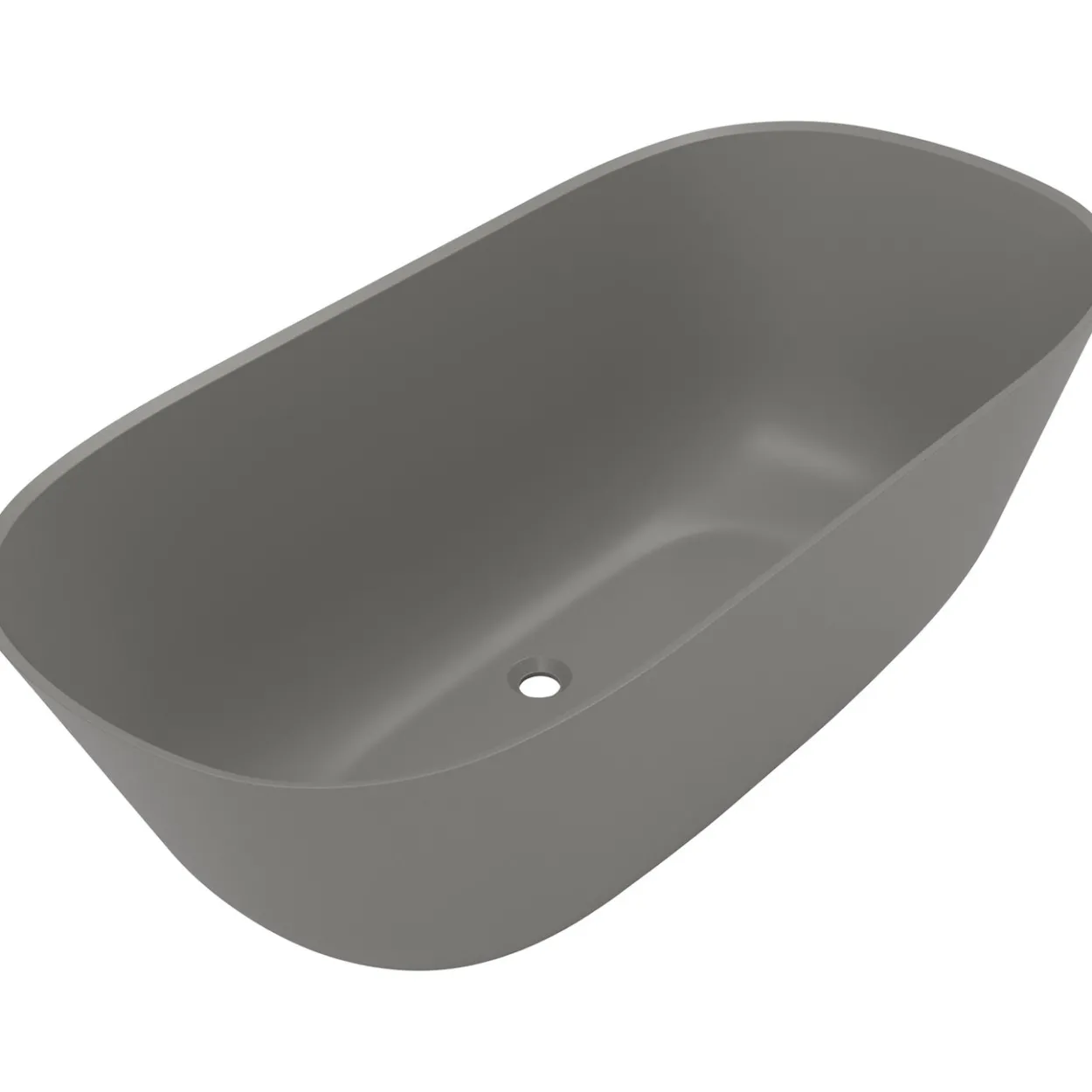 V&b theano frittstående badekar 155x75 grey