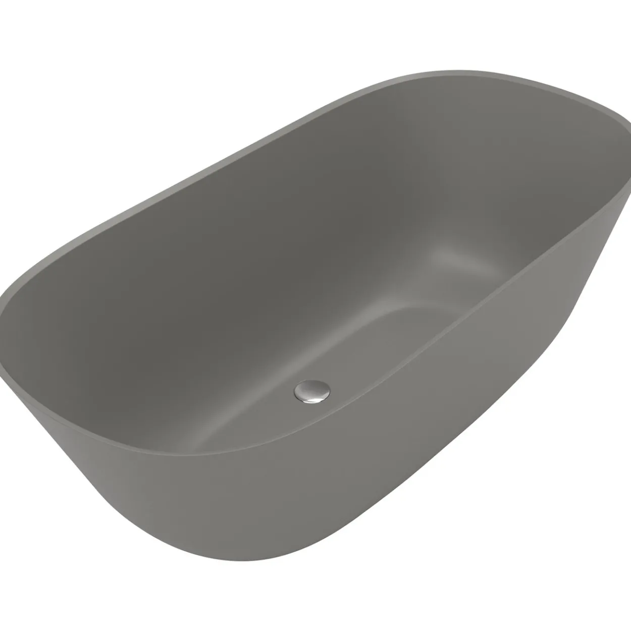 V&b theano frittstående badekar 155x75 grey