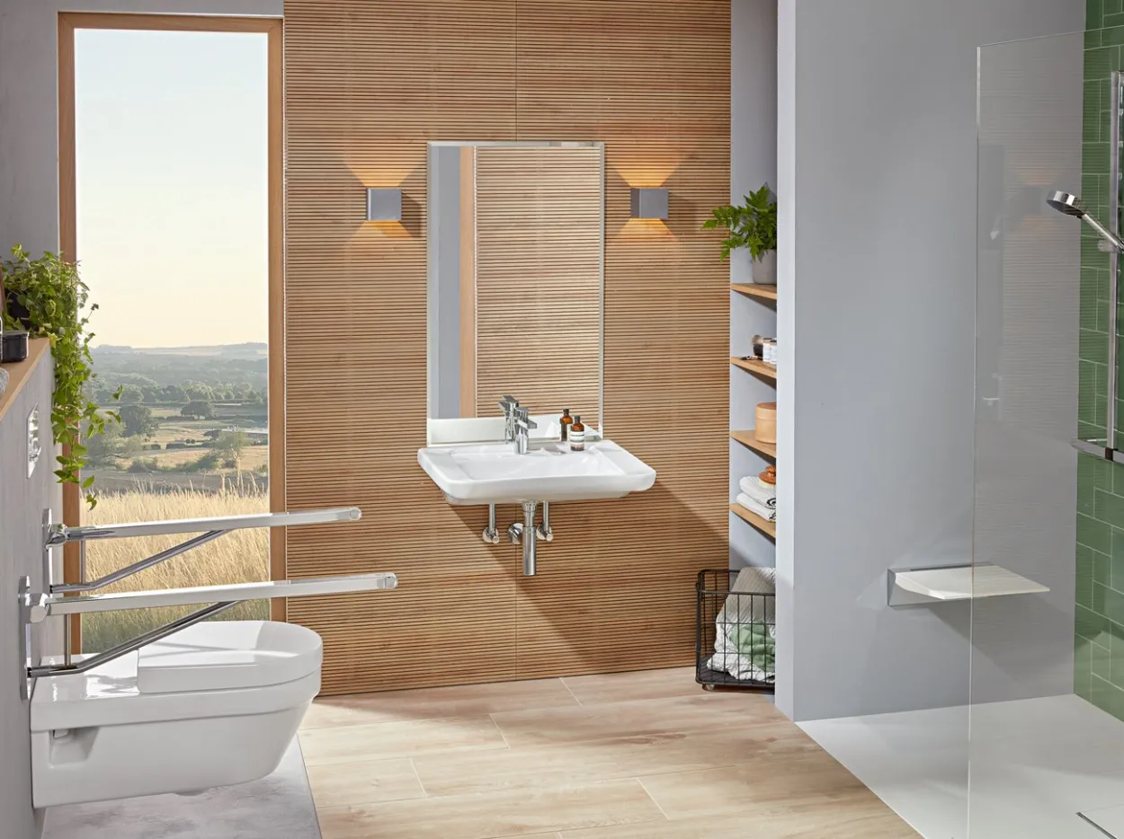 V&b vicare design sammenleggbar armstøtte 85 cm krom