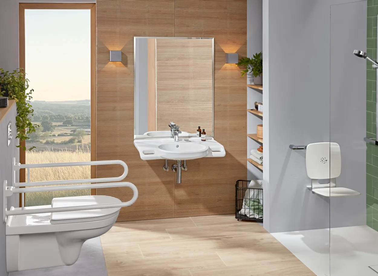 V&b vicare function sammenleggbar armstøtte 75 cm hvit alpin