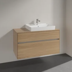 Villeroy & boch collaro servantskap 100 for servant høyre 60 cm m/2 skuffer nordisk eik