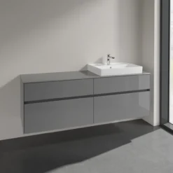 Villeroy & boch collaro servantskap 160 for servant høyre 60 cm m/4 skuffer grå høyglans