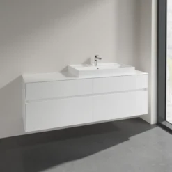 Villeroy & boch collaro servantskap 160 for servant høyre 80 cm, 4 skuffer hvit høyglans
