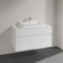 Villeroy & boch collaro servantskap 100 for servant midt 60 cm m/2 skuffer hvit høyglans