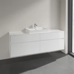 Villeroy & boch collaro servantskap 160 for servant midt 60 cm m/4 skuffer hvit høyglans