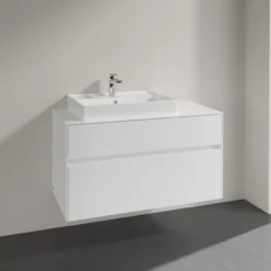 Villeroy & boch collaro servantskap 100 for servant venstre 60 cm m/2 skuffer hvit matt