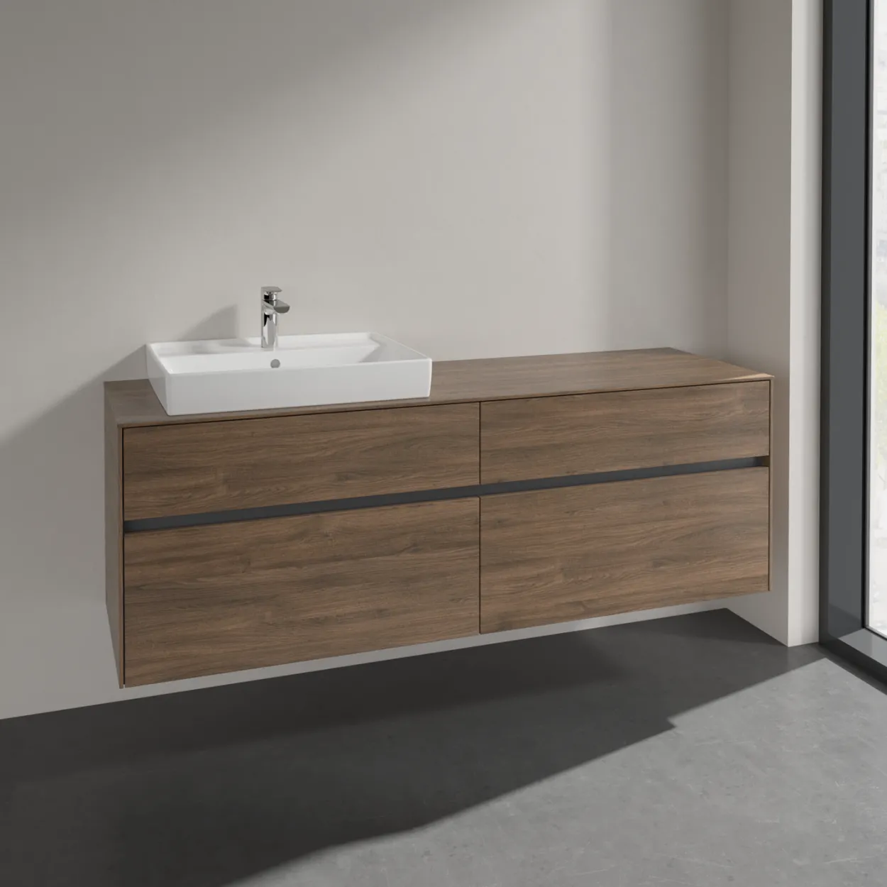 Villeroy & boch collaro servantskap 160 for servant venstre 60 cm m/4 skuffer arizona eik