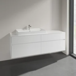 Villeroy & boch collaro servantskap 160 for servant venstre 80 cm, 4 skuffer hvit høyglans