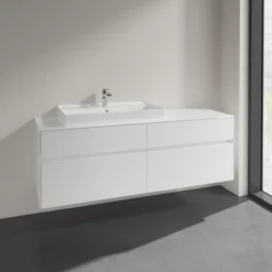 Villeroy & boch collaro servantskap 160 for servant venstre 80 cm, 4 skuffer hvit matt