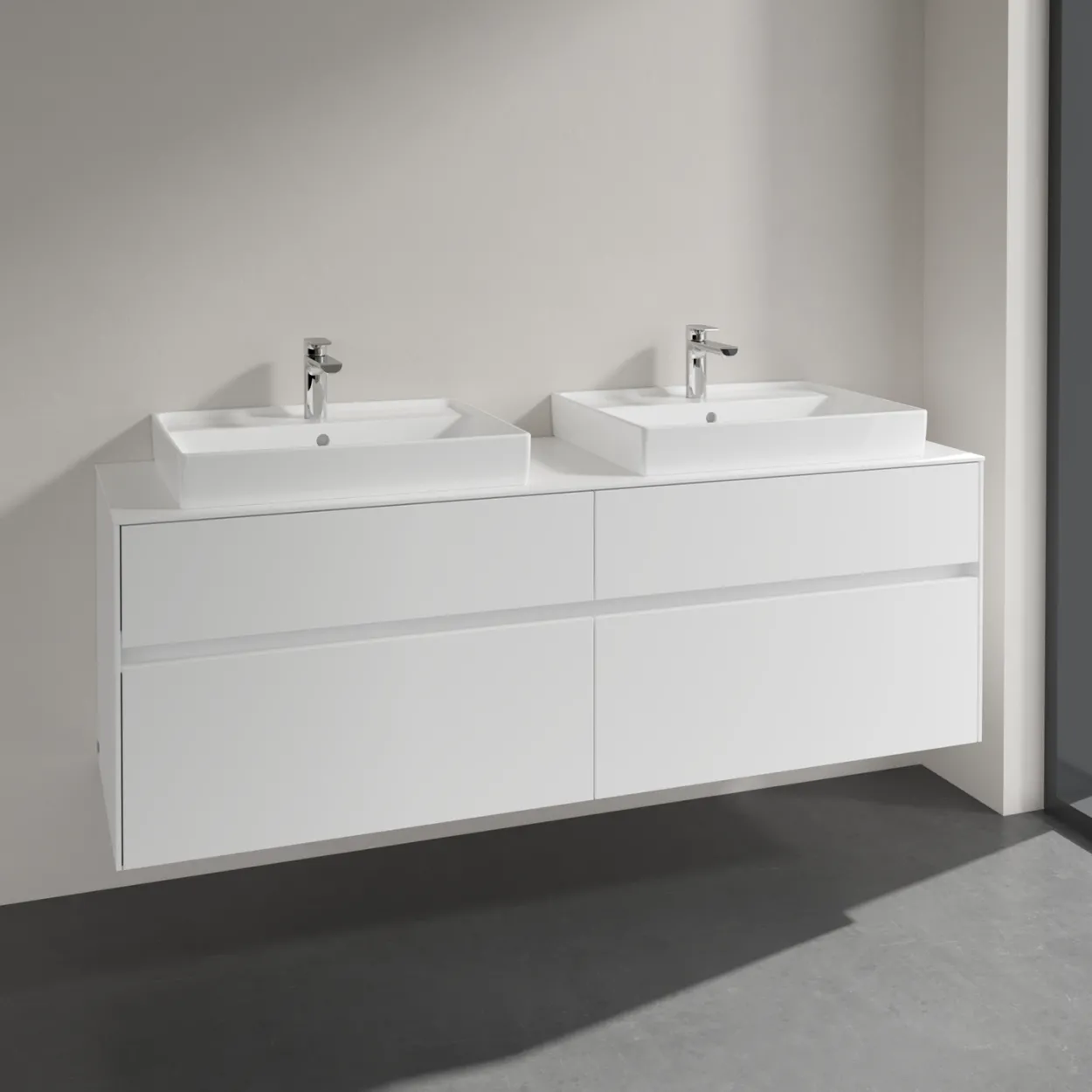 Villeroy & boch collaro servantskap 160 for 2stk servant 60 cm m/4 skuffer hvit matt