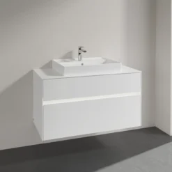 Villeroy & boch collaro servantskap 100 m/lys for servant midt 60 cm m/2 skuffer hvit matt