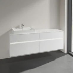 Villeroy & boch collaro servantskap 160 m/lys for servant venstre 60 cm m/4 skuffer hvit matt