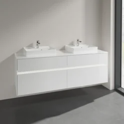 Villeroy & boch collaro servantskap 160 m/lys for 2stk servant 50 cm m/4 skuffer hvit høyglans