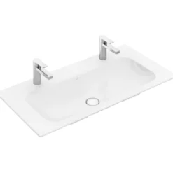 Villeroy & boch finion dobbelservant 100x50, hvit alpin ceramicplus u/overløp