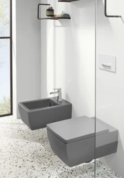 Villeroy & boch memento 2.0 veggskål med åpen spylekant graphite ceramicplus