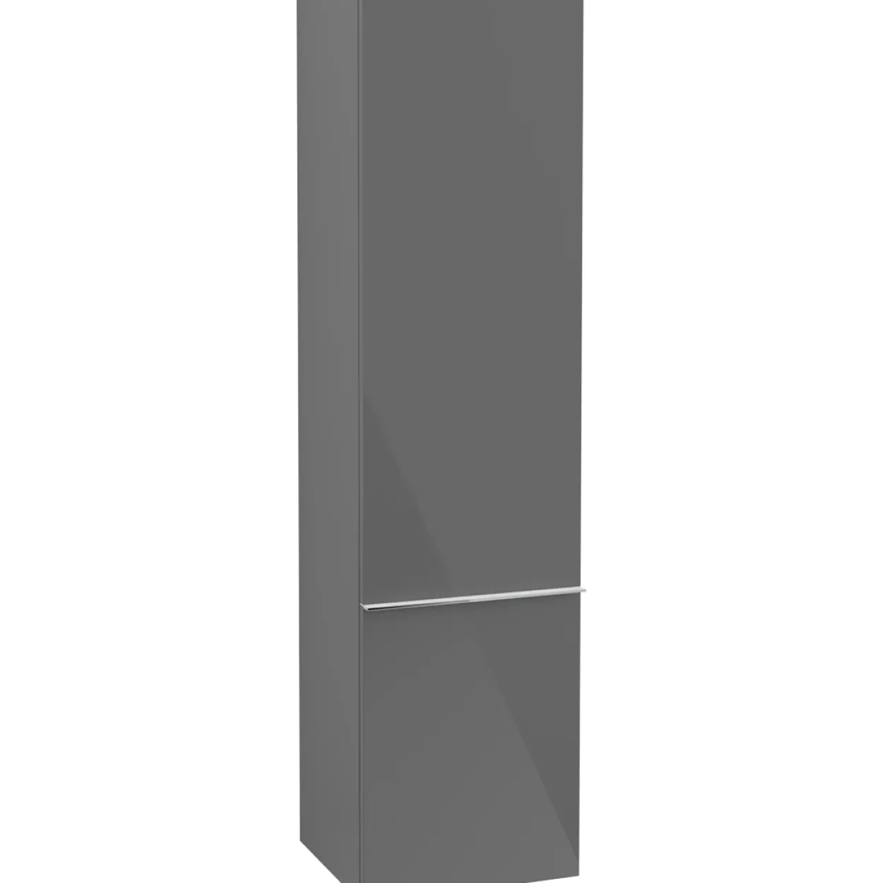 Villeroy & boch venticello høyskap høyre grå høyglans m/1 dør, 404 x 1546 x 347 mm