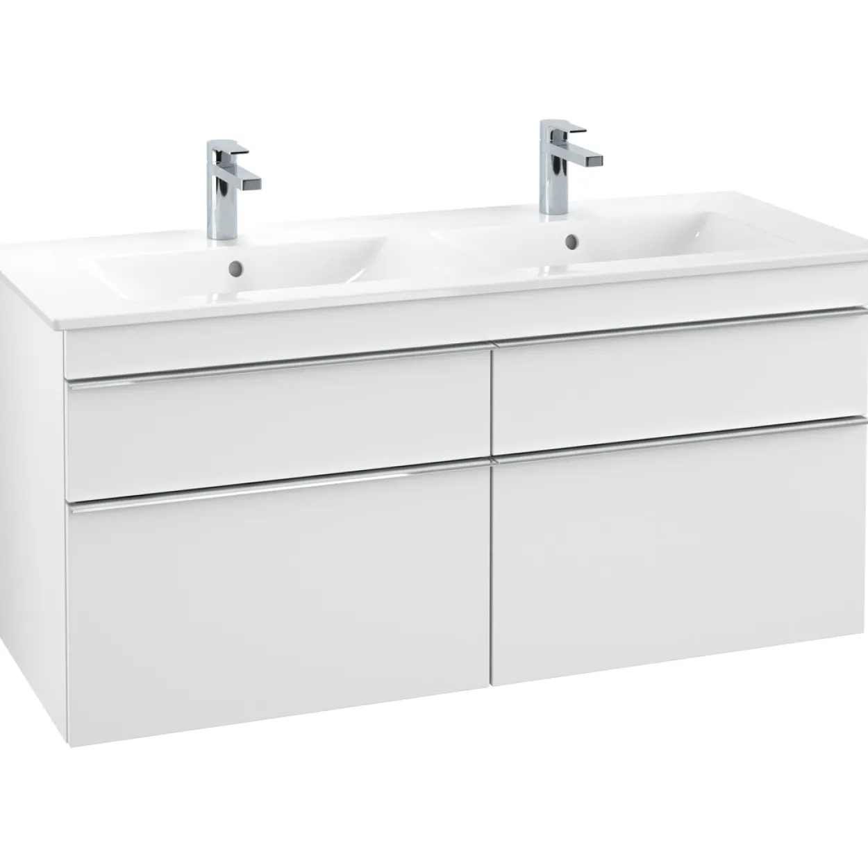 Villeroy & boch venticello servantskap hvit matt m/4 skuffer 1253 x 590 x 477 mm