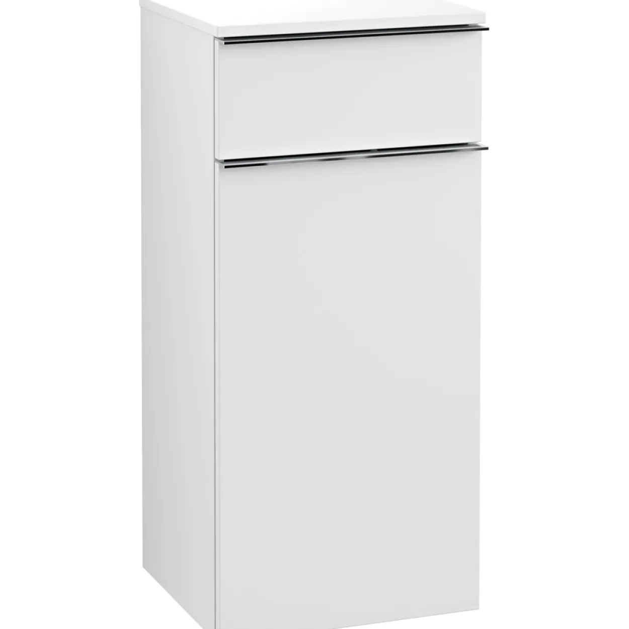 Villeroy & boch venticello sideskap venstre hvit matt m/1 dør & 1 skuff, 404 x 866 x 347 mm