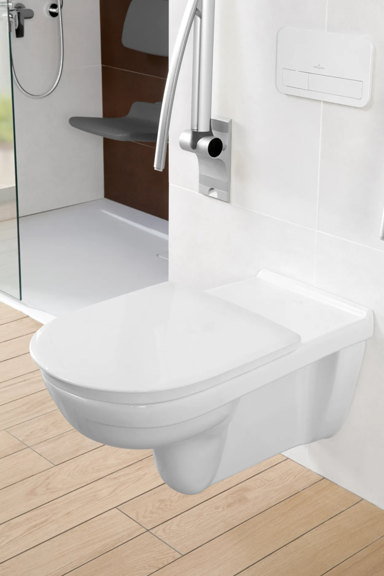 Villeroy & boch vicare veggskål 700x360mm m/åpen spylekant hvit alpin