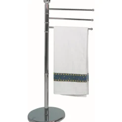 Wenko frittstående håndkleholder m/3 armer krom