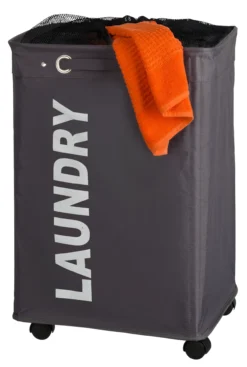 Wenko skittentøyskurv laundry stor grå